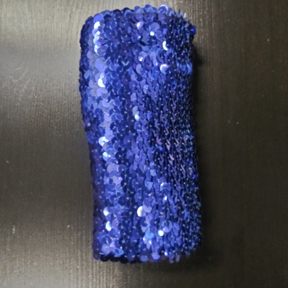 Ju Ju | Sexy Sequin Bandeau Royal Blue Top - Picture 7 of 7